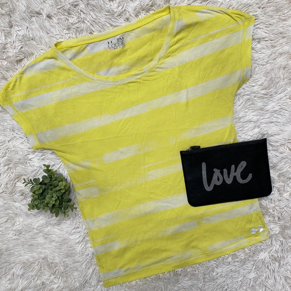 πHPπ Under Armour SS Top π Yellow & White - Picture 1 of 10